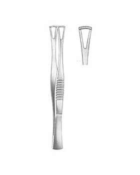 DUVAL, Darmfapinzette, 14cm, Figur 1, Allgaier Instrumente, medishop.de