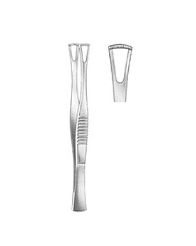DUVAL, Darmfapinzette, 14cm, Figur 2, Allgaier Instrumente, medishop.de