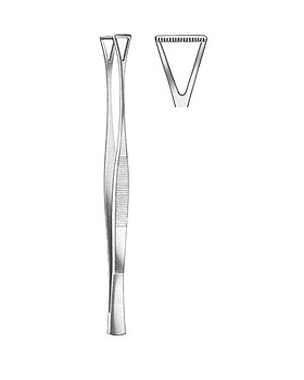 COLLIN-DUVAL, Darmfapinzette, 20cm, Figur 2 ,18mm, Allgaier Instrumente, medishop.de