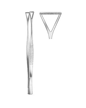 COLLIN-DUVAL, Darmfapinzette, 20cm, Figur 3 , 27mm, Allgaier Instrumente, medishop.de