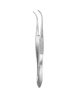 GRAEFE, Irispinzette, anatomische 10cm, leicht gebogen, 1,0mm, Allgaier Instrumente, medishop.de
