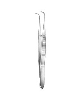 GRAEFE, Irispinzette, anatomische 10cm, stark gebogen, 1,0mm, Allgaier Instrumente, medishop.de