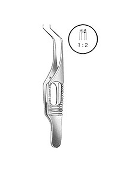 TROUTMAN, Fixierpinzette, 7,5cm, 1x2 Z, Allgaier Instrumente, medishop.de