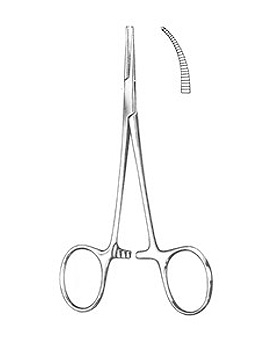 MICRO-MOSQUITO, Arterienklemme, 12cm gebogen, 1x2 Z�hne, Allgaier Instrumente, medishop.de