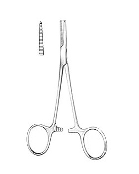 HALSTEAD-MOSQUITO, Arterienklemme, 12,5 cm gerade, 1x2 Zähne, Allgaier Instrumente, medishop.de