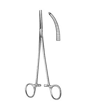 HALSTEAD-MOSQUITO, Arterienklemme, 18,0 cm gebogen, 1x2 Zhne, Allgaier Instrumente, medishop.de