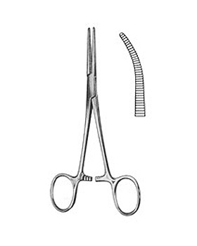 CRILE, Arterienklemme, 14cm, gebogen, Allgaier Instrumente, medishop.de