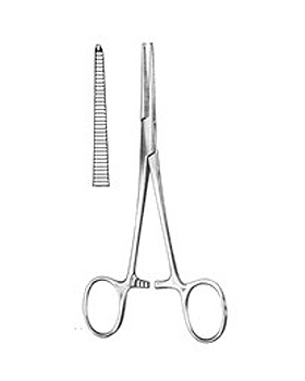 CRILE, Arterienklemme, 14cm, gerade, 1x2 Zhne, Allgaier Instrumente, medishop.de
