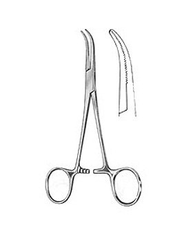 DANDY, Arterienklemme, 14cm, seitwrts gebogen, Allgaier Instrumente, medishop.de