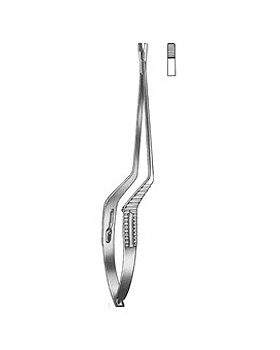 Anlegeinstrument, 18cm, bejonettf. gebogen,, Allgaier Instrumente, medishop.de