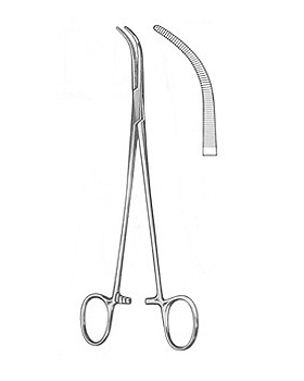 OVERHOLT-GEISSEND�RFER, Pr�parierklemme, 21cm, Figur 3, Allgaier Instrumente, medishop.de