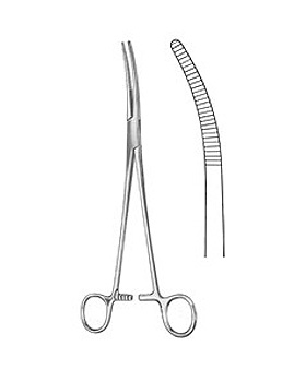 RUMEL, Prparierklemme, 24cm, Figur 1 gebogen, Allgaier Instrumente, medishop.de