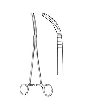 RUMEL, Pr�parierklemme, 24cm, Figur 3 gebogen, Allgaier Instrumente, medishop.de