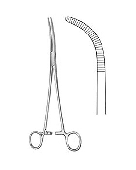 RUMEL, Pr�parierklemme, 24cm, Figur 4 gebogen, Allgaier Instrumente, medishop.de