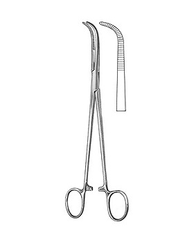 MIXTER, Bronchusklemme, 23cm, gebogen quergerieft, Allgaier Instrumente, medishop.de