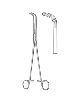 MIXTER, Bronchusklemme, 23cm, Figur 1, gebogen, langsgerieft, Allgaier Instrumente, medishop.de