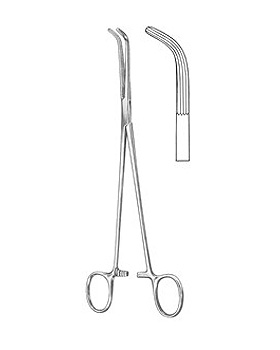 LAHEY, Gallenkanalklemme,  23cm, gebogen, Allgaier Instrumente, medishop.de