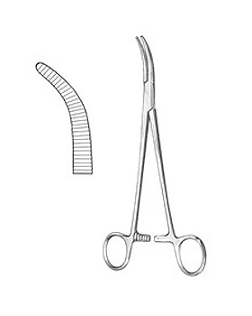 MOYNIHAN, Gallenklemme, 22,5cm, gebogen kurzes Maul, Allgaier Instrumente, medishop.de