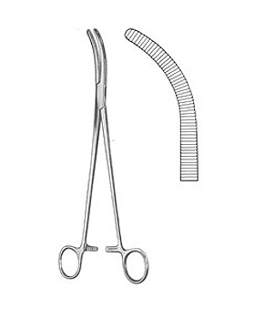 WERTHEIM, Nierenstielklemme, 25cm, gebogen,, Allgaier Instrumente, medishop.de