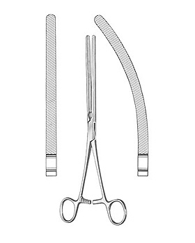 DOYEN, Darmklemme, 23cm, gerade, schrggerieft, Allgaier Instrumente, medishop.de