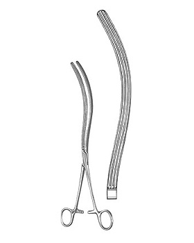 KOCHER, Darmklemme, 25cm, gebogen, Allgaier Instrumente, medishop.de