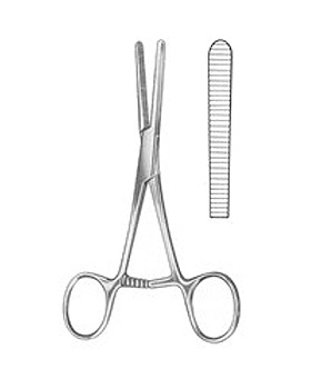 Schlauchklemme, 14,5cm, gerieft, mit extra langer Sperre, Allgaier Instrumente, medishop.de