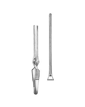 DE BAKEY, atraumatischeBulldogklemme, Gesamtlänge 12cm, Maullänge 6,5cm, Allgaier Instrumente, medishop.de