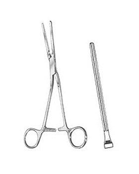 GLOVER, Coagualationsklemme, 21cm, abgewinkelt, Allgaier Instrumente, medishop.de