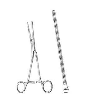 GLOVER, Coagualationsklemme, 25,5cm, abgewinkelt, Allgaier Instrumente, medishop.de