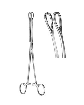 FOERSTER, Schwammzange, 18cm, gebogen gerieftes Maul, Allgaier Instrumente, medishop.de