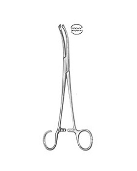 WHITE, Tonsillenzange, 23cm, gebogen mit 1 offenen Ring, Allgaier Instrumente, medishop.de