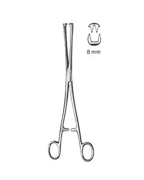 MUSEUX, Hakenzange, 24cm, gerade, 2x2 Z Maulbreite 8mm, Allgaier Instrumente, medishop.de