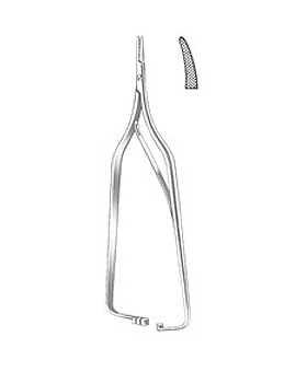 ARRUGA, Nadelhalter, 16cm, gebogen, Allgaier Instrumente, medishop.de