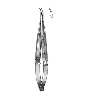BARRAQUER,  Nadelhalter, 13cm, ohne Sperre, gebogen, Allgaier Instrumente, medishop.de