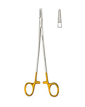 DE BAKEY, Nadelhalter, mit Hartmetalleinlagen, 18cm, Allgaier Instrumente, medishop.de