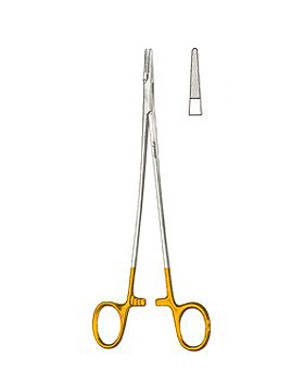 DE BAKEY, Nadelhalter, mit Hartmetalleinlagen, 20cm, Allgaier Instrumente, medishop.de