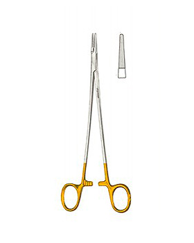DE BAKEY, Nadelhalter, mit Hartmetalleinlagen, 26cm, Allgaier Instrumente, medishop.de