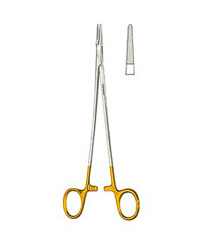 DE BAKEY, Nadelhalter, mit Hartmetalleinlagen, 30cm, Allgaier Instrumente, medishop.de