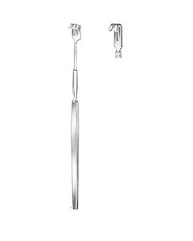 Wundhäkchen, 16cm, 2- zahnig, stumpf, flexibel, Allgaier Instrumente, medishop.de