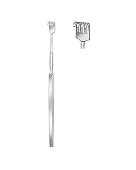 Wundhäkchen, 16cm, 4- zahnig, stumpf, flexibel, Allgaier Instrumente, medishop.de