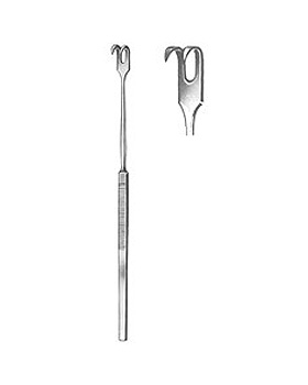 Wundh�kchen, 16cm, 2- zahnig, scharf, geriefter Griff, Allgaier Instrumente, medishop.de