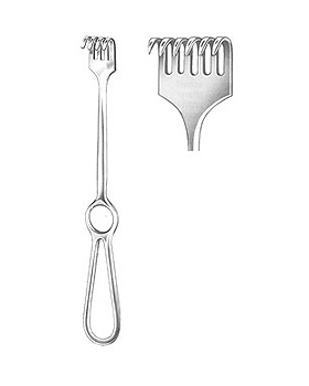 VOLKMANN, Wundhaken, 21,5cm, 6-zahnig, scharf, Allgaier Instrumente, medishop.de