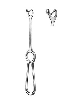 MIDDELDORPF, Wundhaken, 21,5cm, mit Gittergriff,  Figur 1, 14x17mm, Allgaier Instrumente, medishop.de