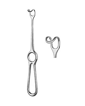 MIDDELDORPF, Wundhaken, 22cm, mit Gittergriff, Figur 2, 20x22mm, Allgaier Instrumente, medishop.de