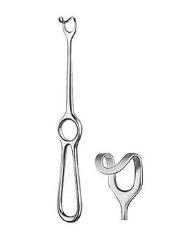 MIDDELDORPF, Wundhaken, 23,5cm, mit Gittergriff,  Figur 3, 26x30mm, Allgaier Instrumente, medishop.de