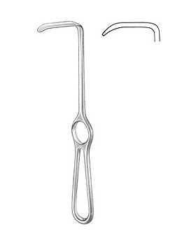 LANGENBECK, Wundhaken, 21cm, mit Gittergriff, Figur 1, 30x11mm, Allgaier Instrumente, medishop.de