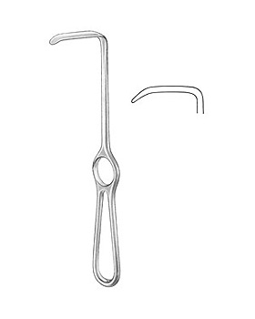 LANGENBECK, Wundhaken, 21cm, mit Gittergriff, Figur 2, 30x14mm, Allgaier Instrumente, medishop.de
