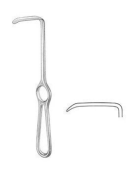 LANGENBECK, Wundhaken, 21cm, mit Gittergriff, Figur 4, 40x11mm, Allgaier Instrumente, medishop.de