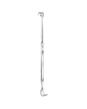 JACKSON, Trachealhkchen, 17cm, doppelendig, 2- zahnig, st/voll, Allgaier Instrumente, medishop.de