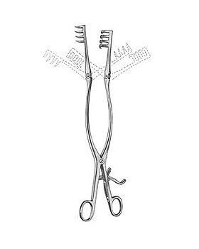 BECKMANN, Wunspreizer, 31cm, 4 x 4 Zhne scharf, bewegliche Arme, Allgaier Instrumente, medishop.de